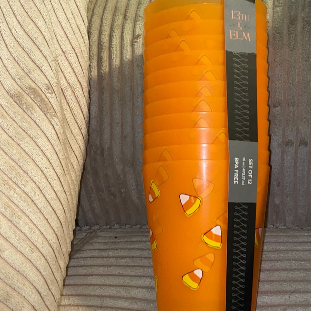 Candy corn Halloween cups set of 12
